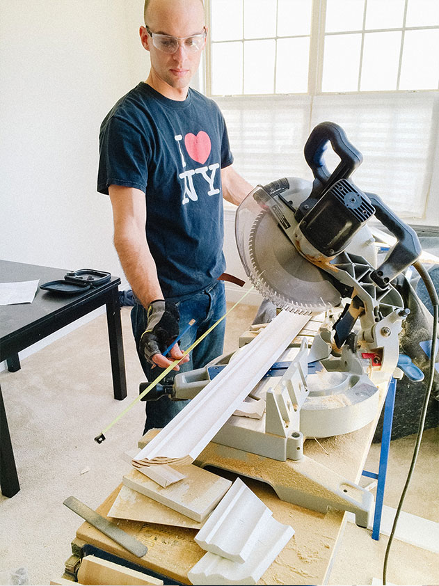 Use a compound miter saw to make your cuts faster
