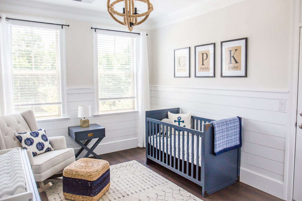 Shiplap nautical nursery ready for use