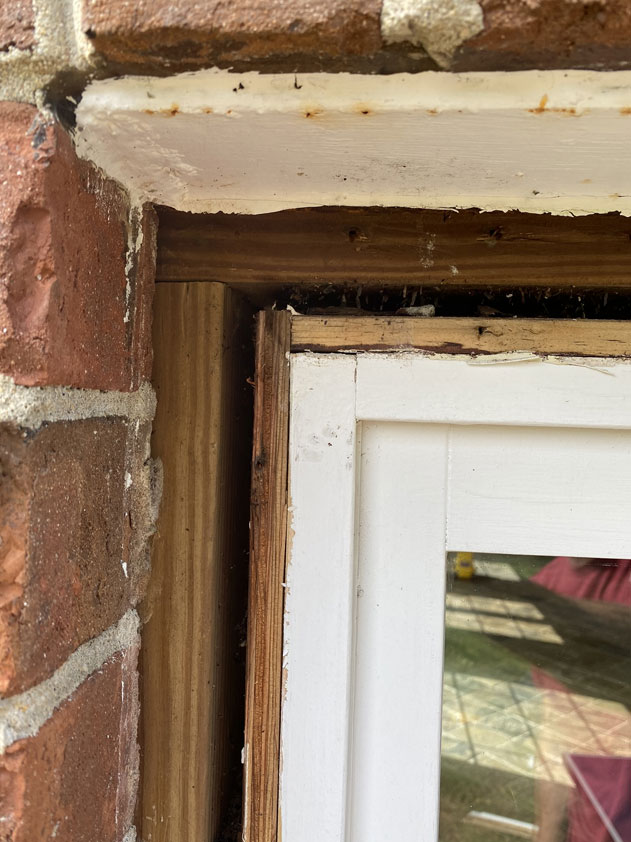 Remove all nails and screws when removing the brick molding