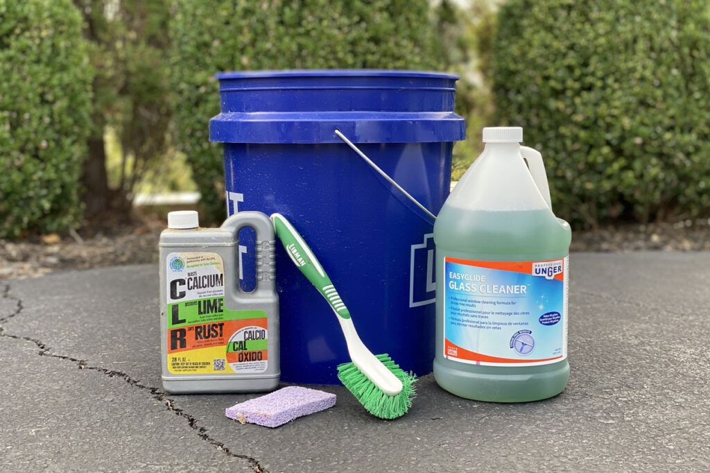 Our secret window cleaning supplies and materials