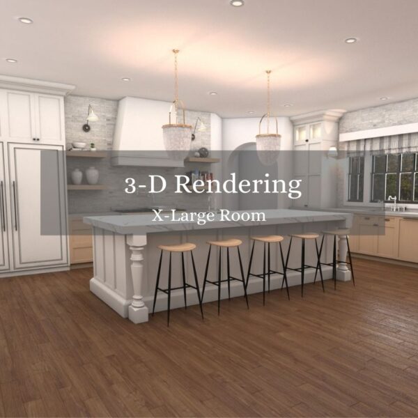 Arched Manor 3-D Rendering X-Large Room