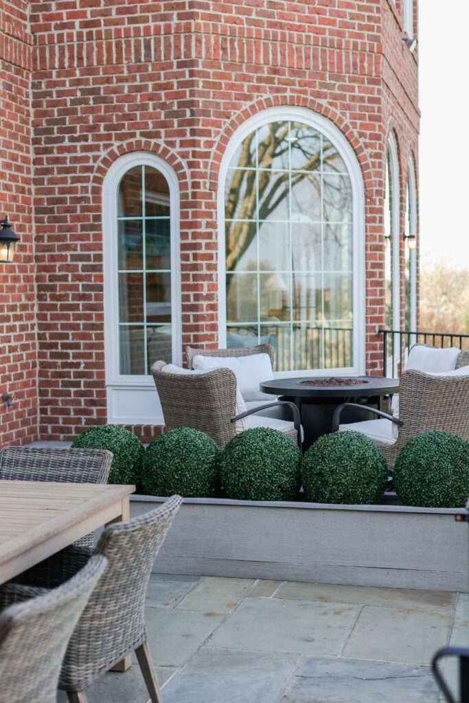 Our Faux outdoor boxwood Balls
