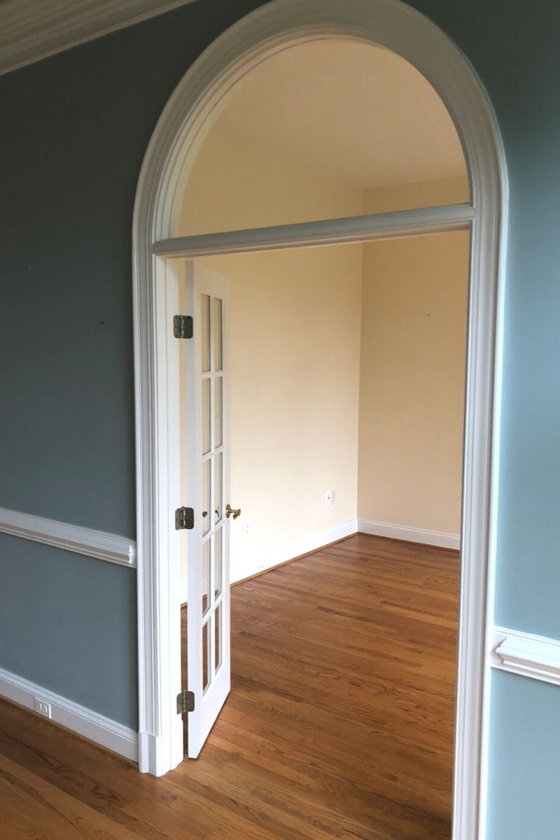 Home Office Renovation With Built-in Cabinets - Arched Manor