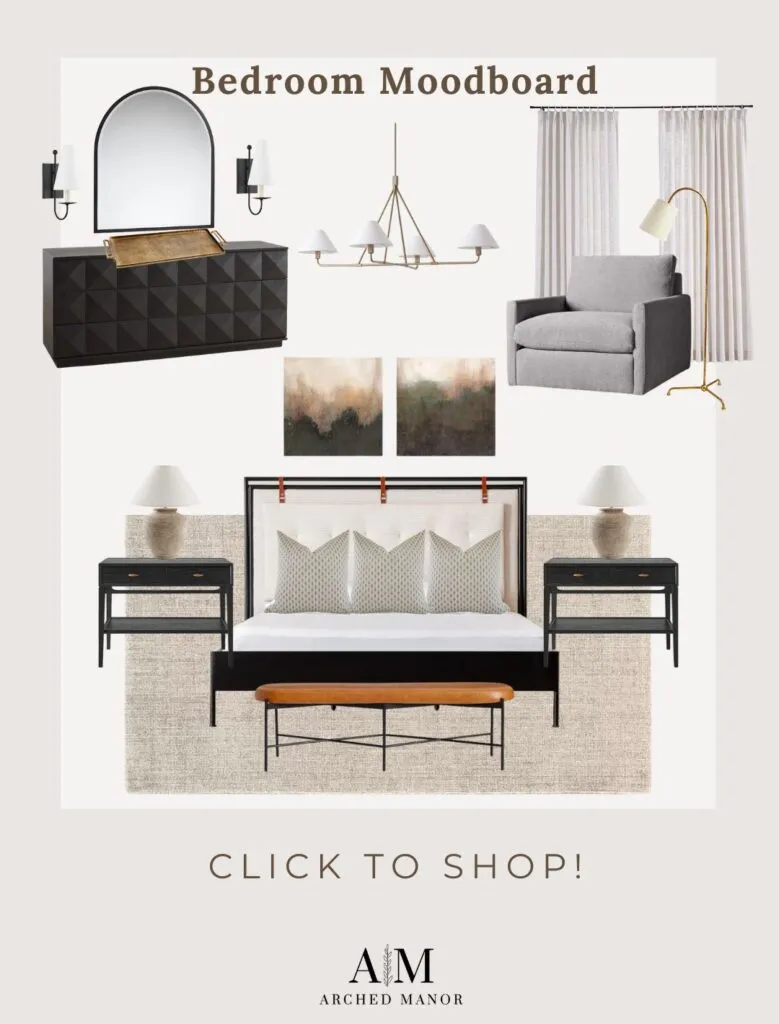 Masculine Primary Bedroom Mood Board