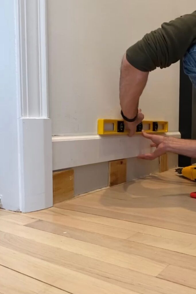 Custom Baseboard trim installation