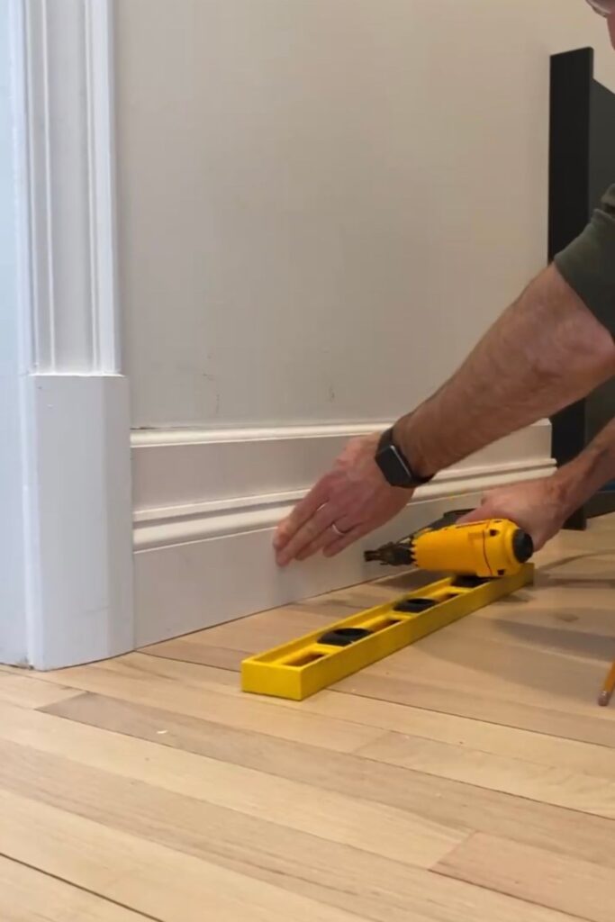 Baseboard trim installation steps