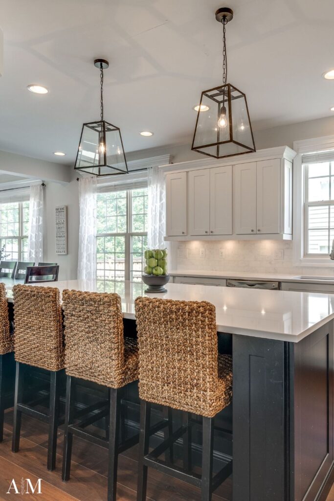 Glass kitchen island pendant lights