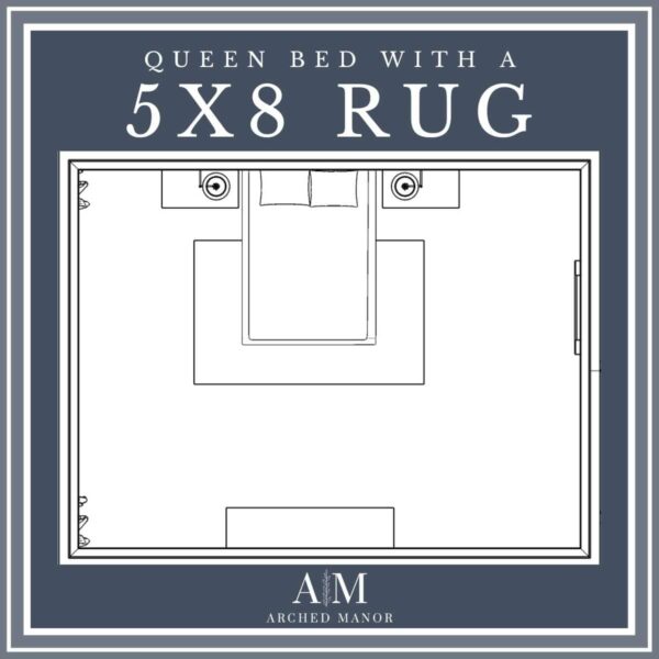The Best Rug Size for a Queen Bed Arched Manor