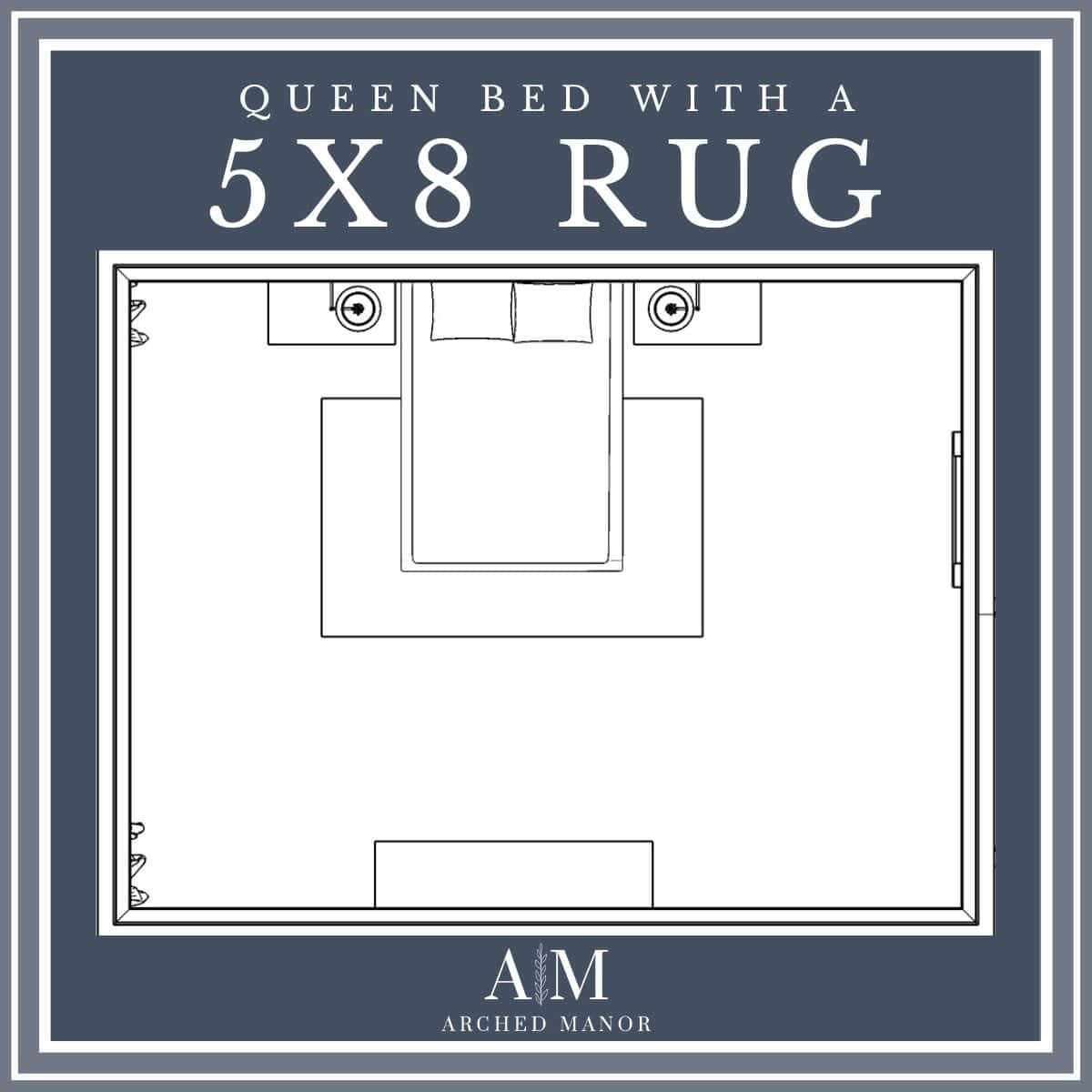 small Rug size for queen bed