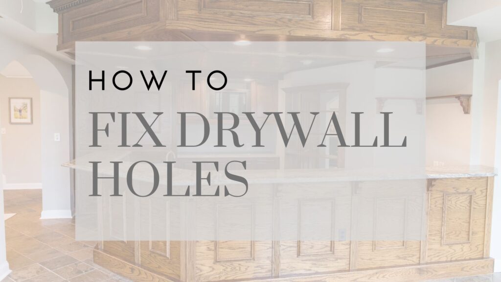 how to fix drywall holes
