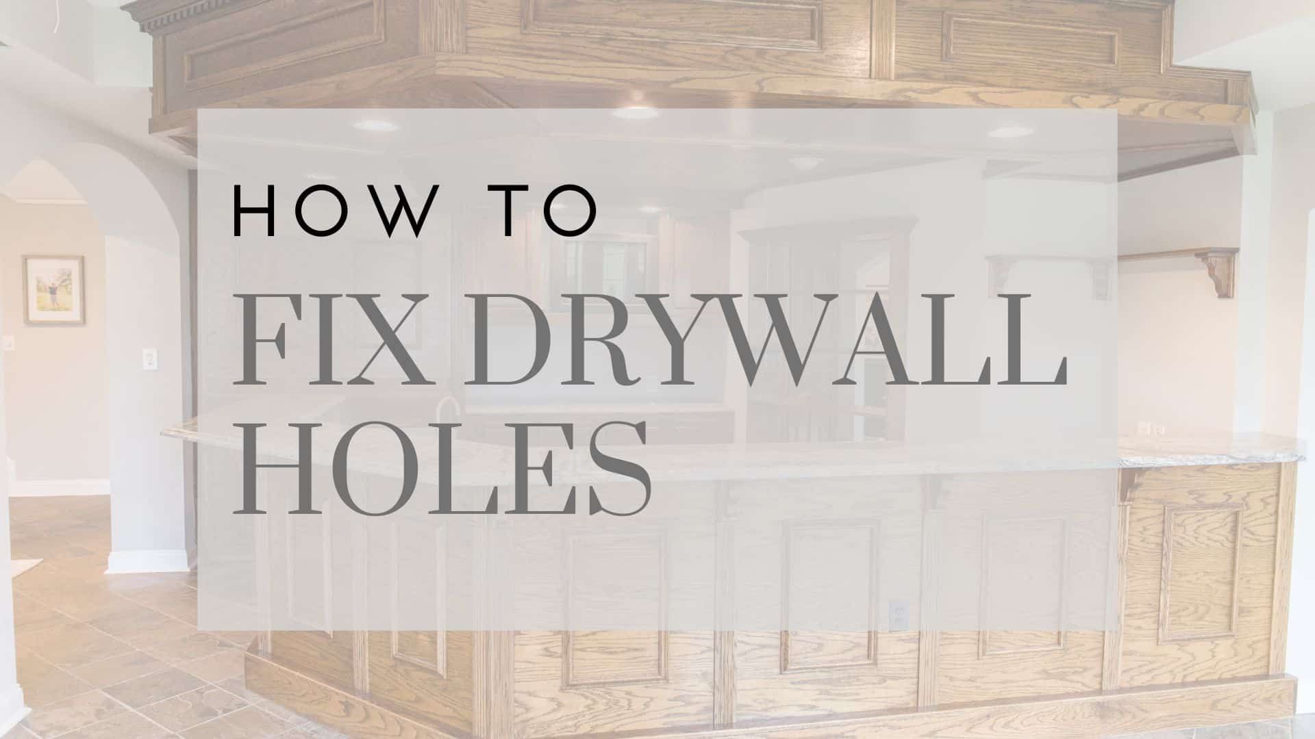 how to fix drywall holes