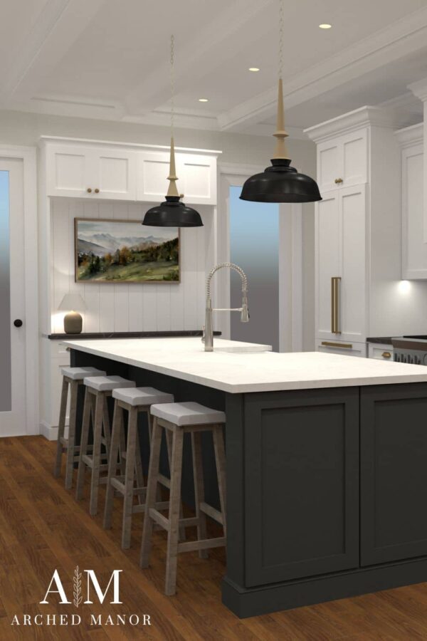 How Many Stools Should Be At Your Kitchen Island Arched Manor   Appt With Mike 4 600x900 