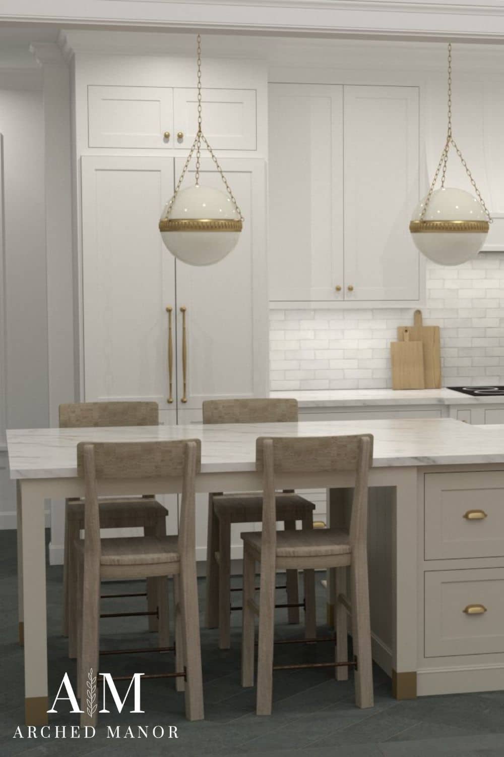 How Many Stools Should Be At Your Kitchen Island? Arched Manor