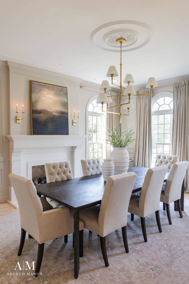 How High Should you Hang Your Dining Room Chandelier? - Arched Manor