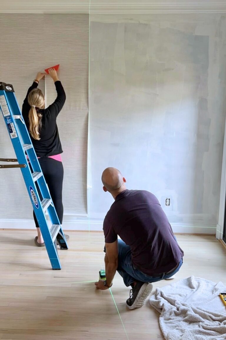 installing peel and stick wallpaper