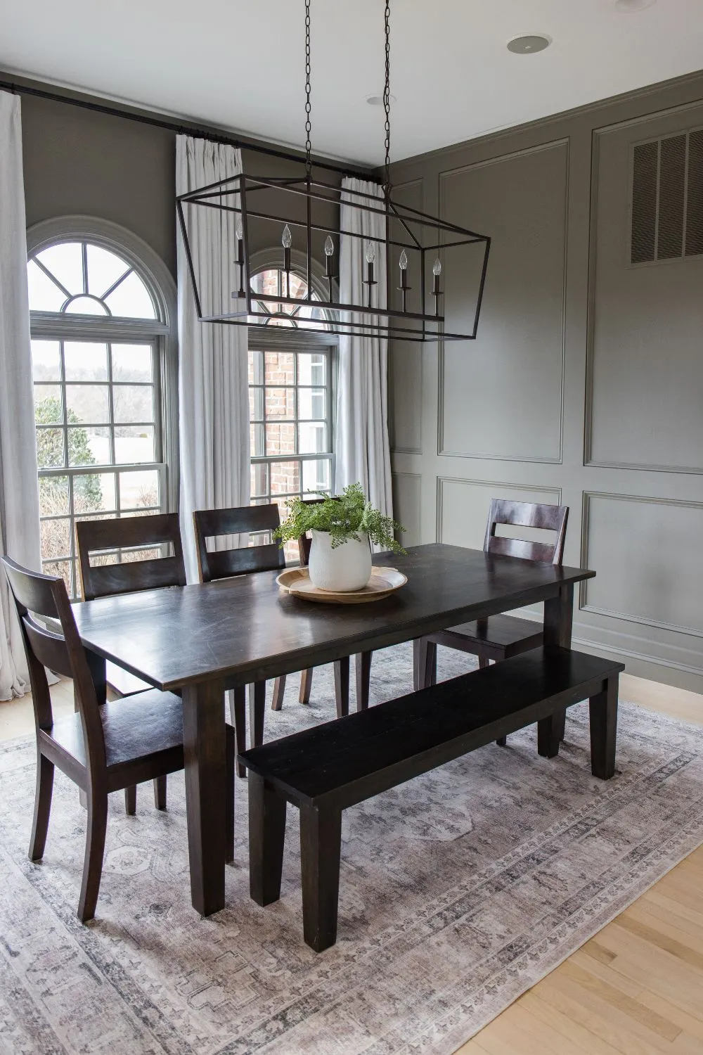 Breakfast Room raised panel wall