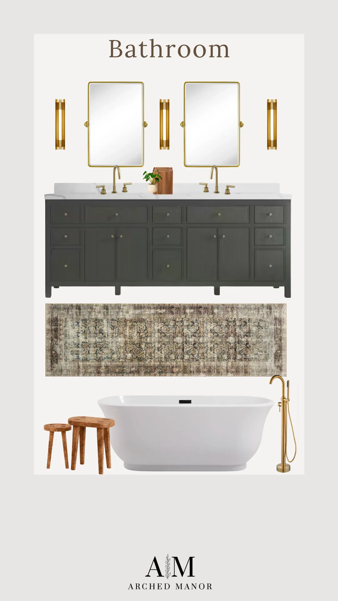 Bathroom Moodbard | bathroom, styling, bathroom styling, decor, home styling