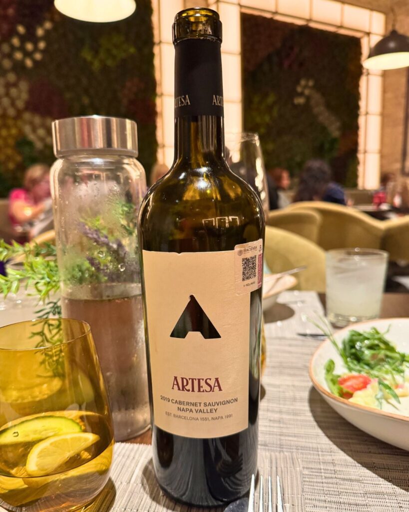 Our meal paired perfectly with this delicious Cab Sav.