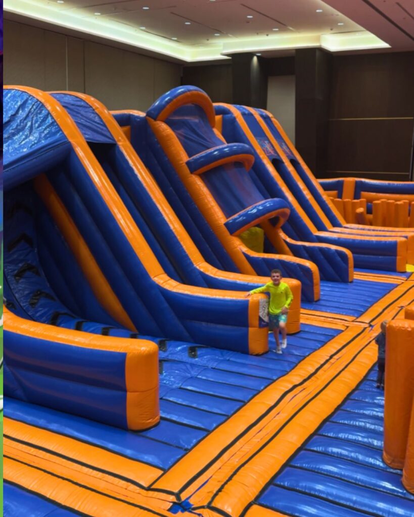 The size of this bounce zone was incredible - felt like a mini city.