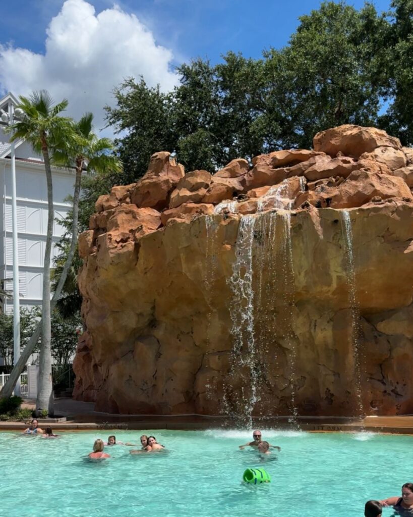 The waterfall at the Grand Floridian Pool