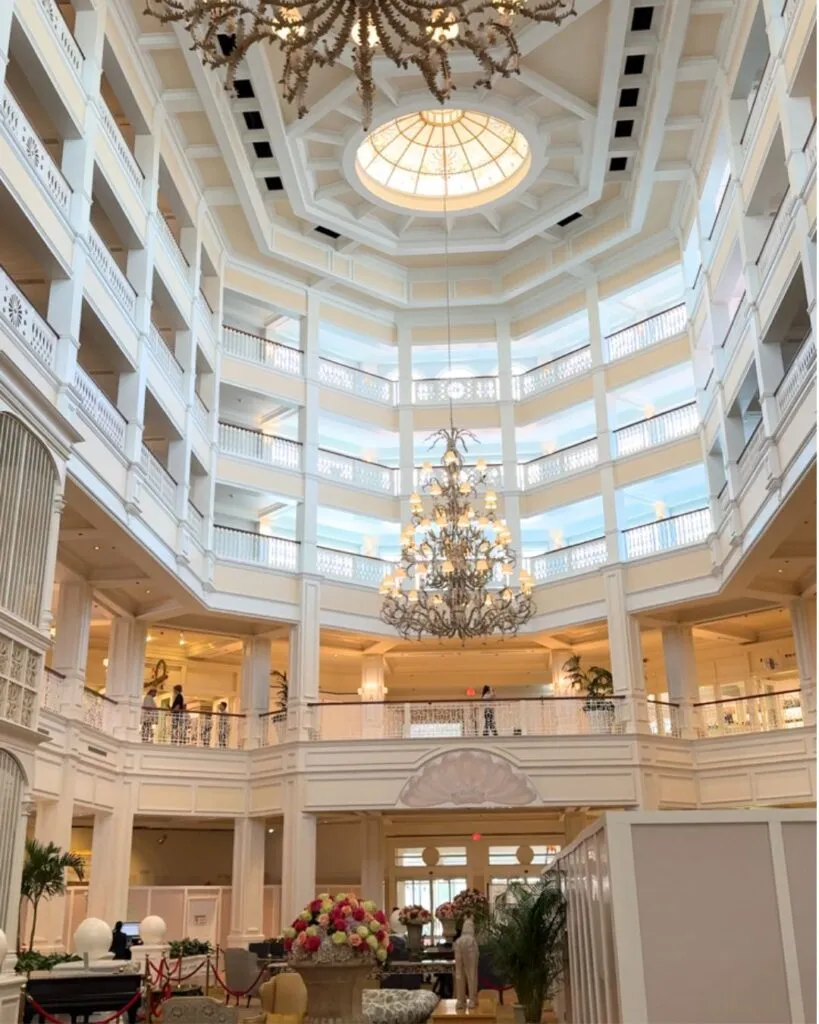 The lobby of the Grand Floridian hotel