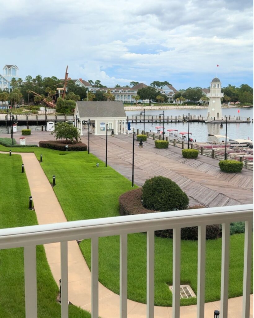Our view out of our balcony at Yacht Club