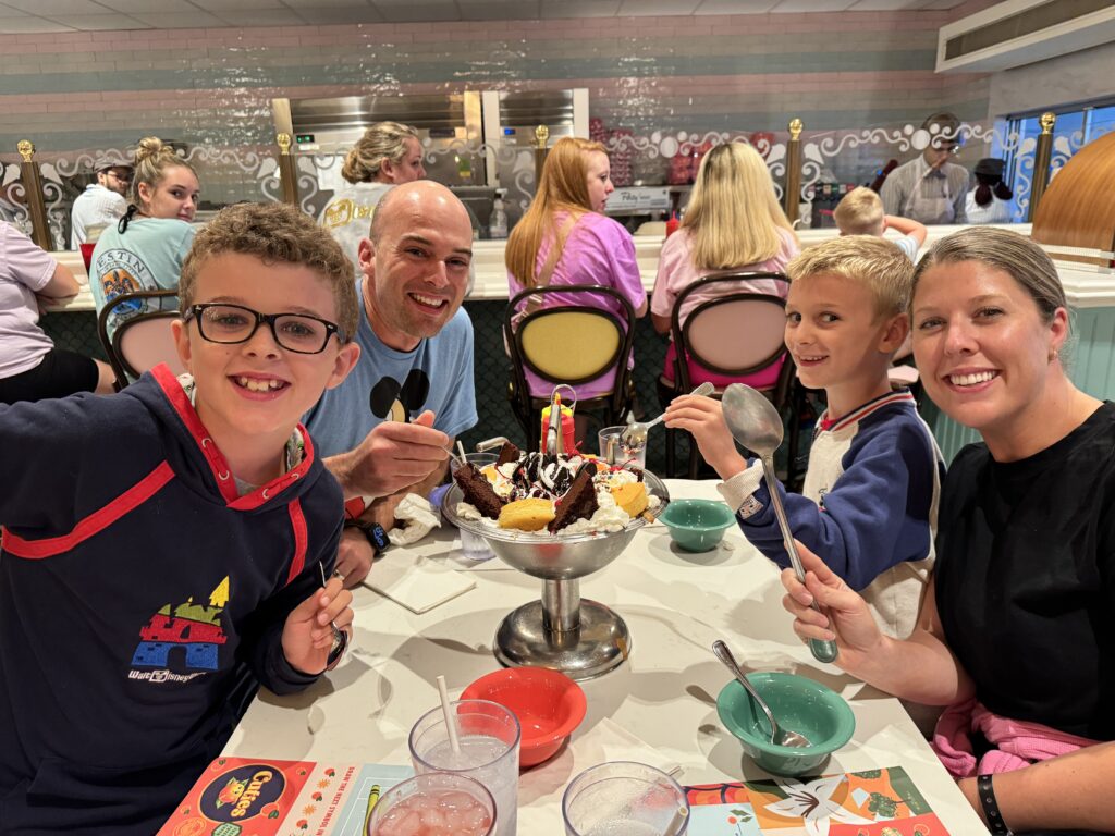 The Kitchen Sink ice cream dessert at Beaches and Cream